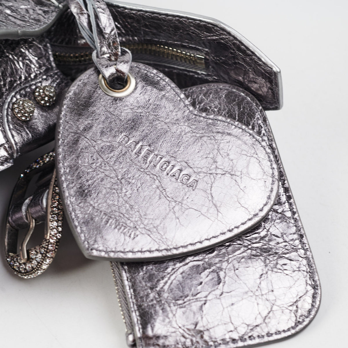 balenciaga Neo Cagole XS Bag Silver