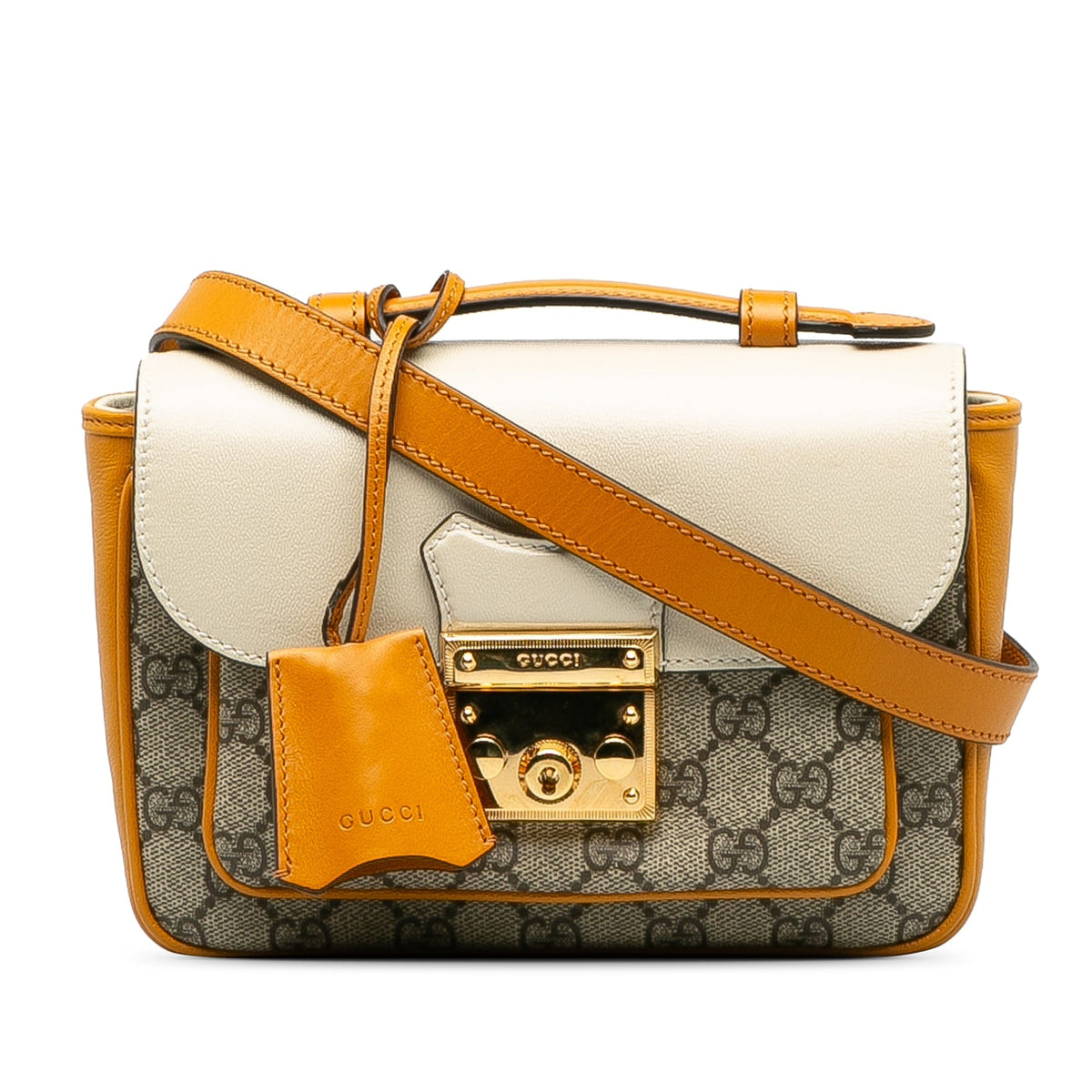 GUCCI GG Supreme Padlock Satchel