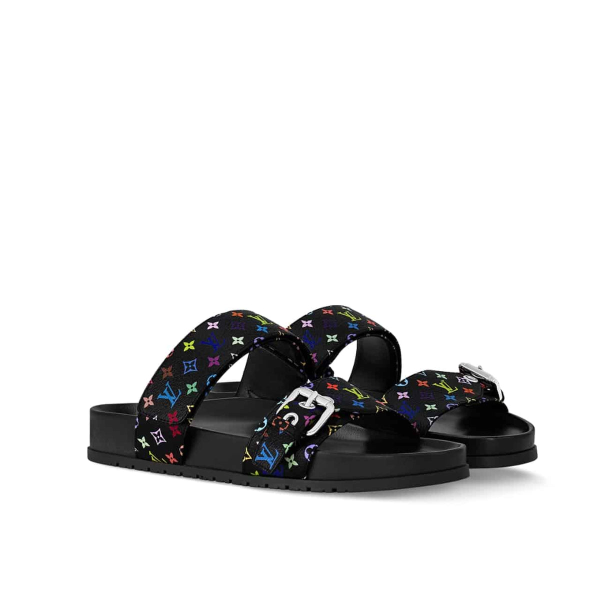 LV X TAKASHI MURAKAMI BOM DIA FLAT COMFORT MULE BLACK 1AGXUB