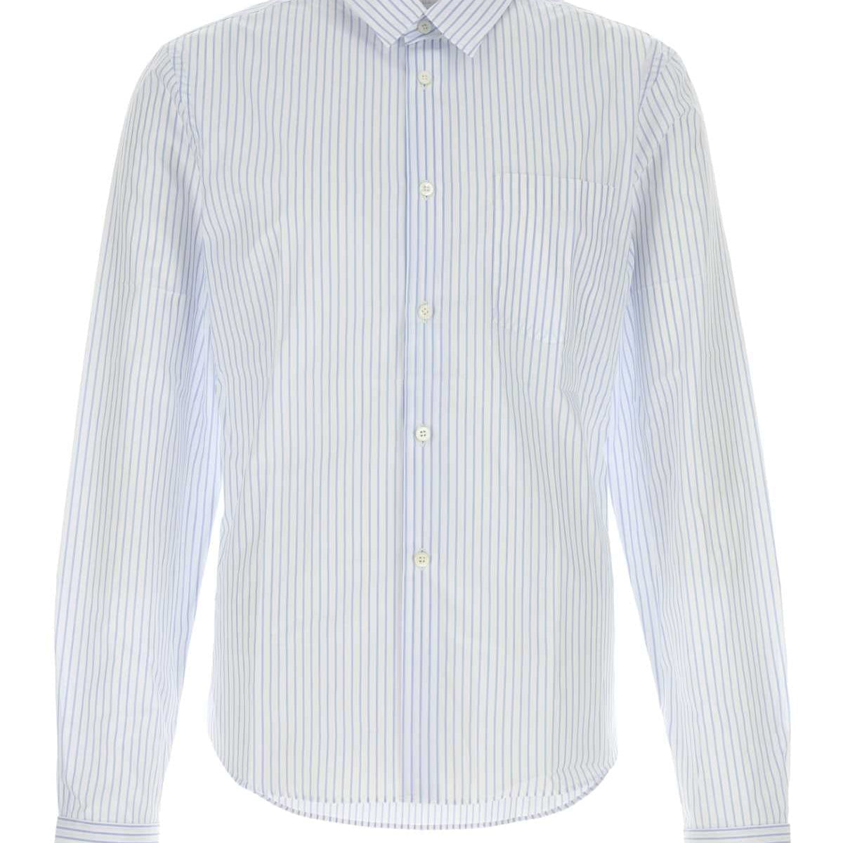 PRADA Embroidered Striped Poplin Shirt for Men