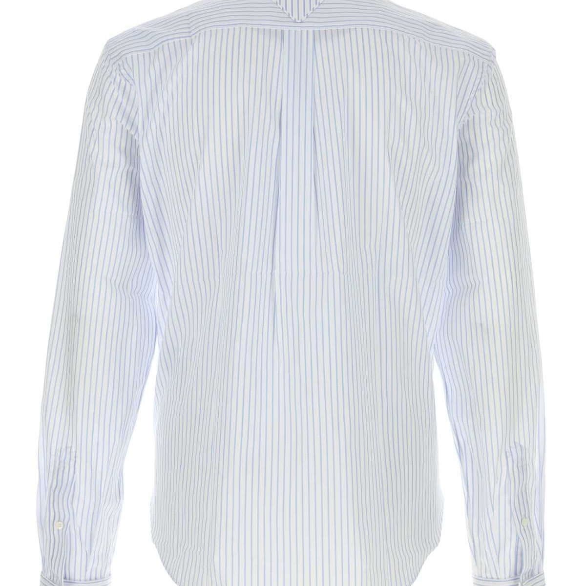 PRADA Embroidered Striped Poplin Shirt for Men