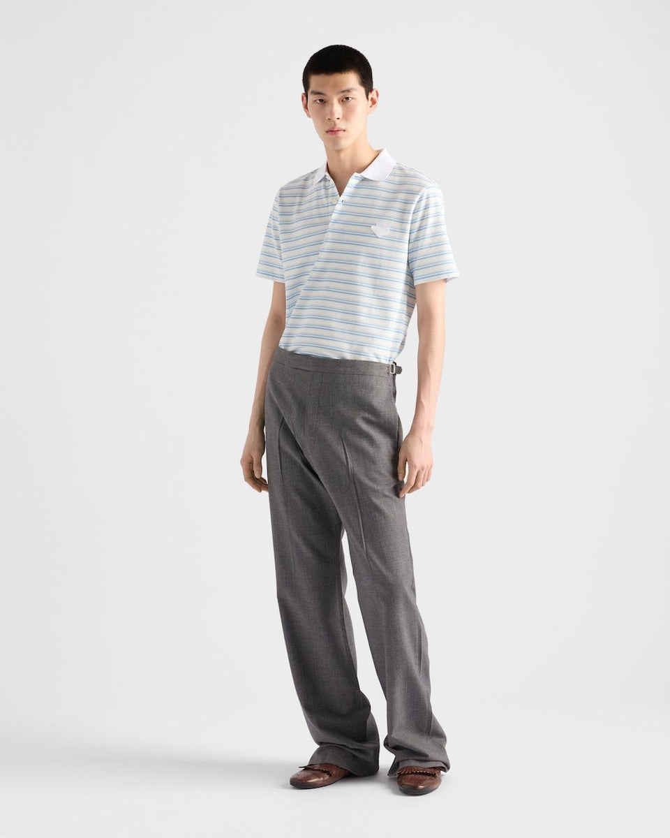 PRADA Men's Classic Polo Tee - FW25 Collection