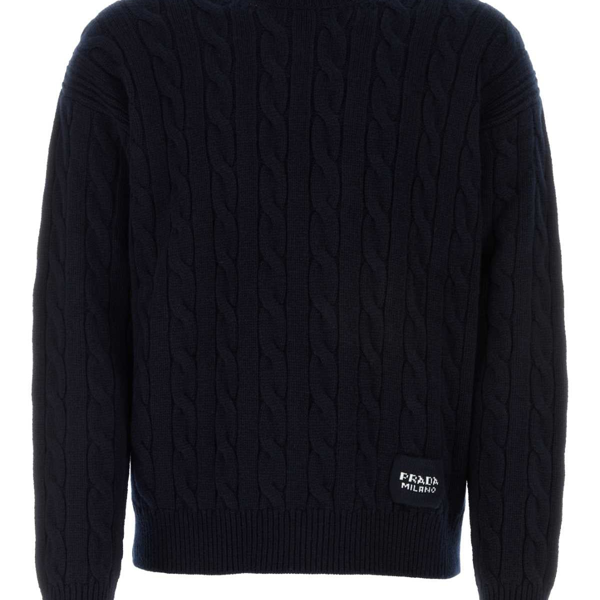 PRADA Cashmere Crewneck Sweater for Men - SS24 Collection