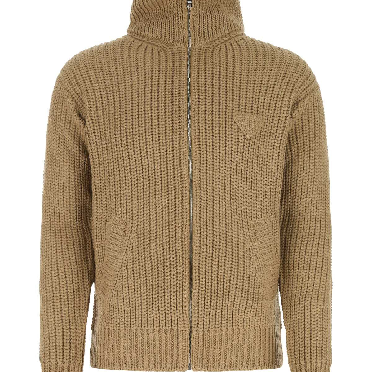 PRADA Alpaca Knit Cardigan for Men - SS24 Collection