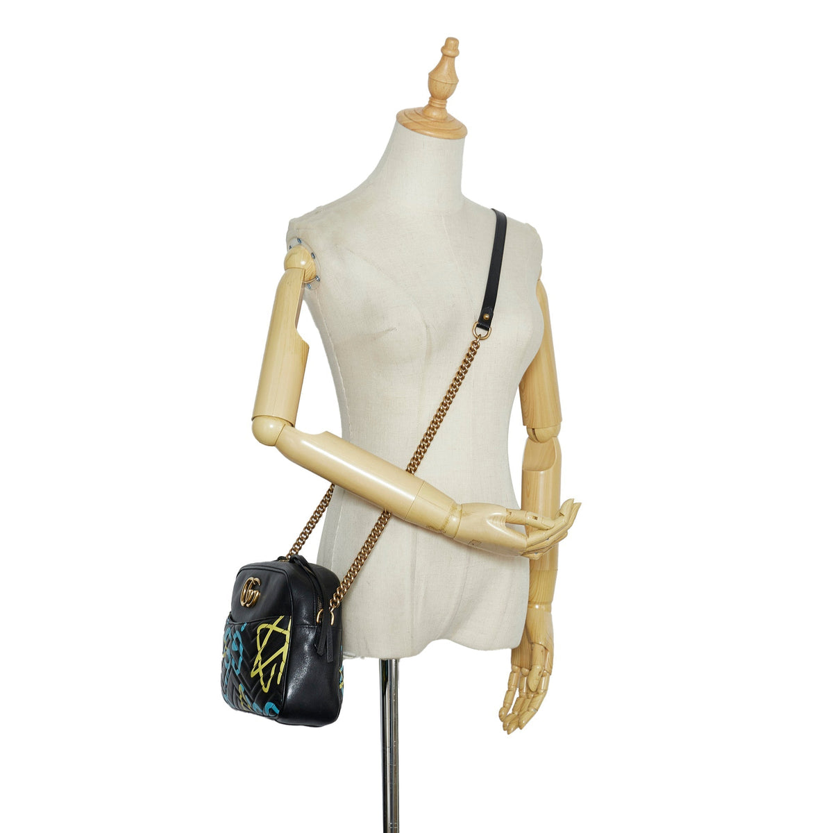 GUCCI Ghost GG Marmont Crossbody Bag