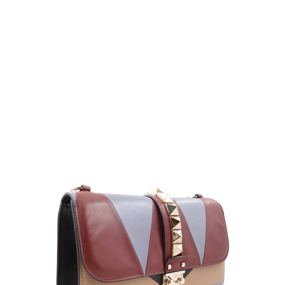 Medium Glam Rock Maroon Blue Beige