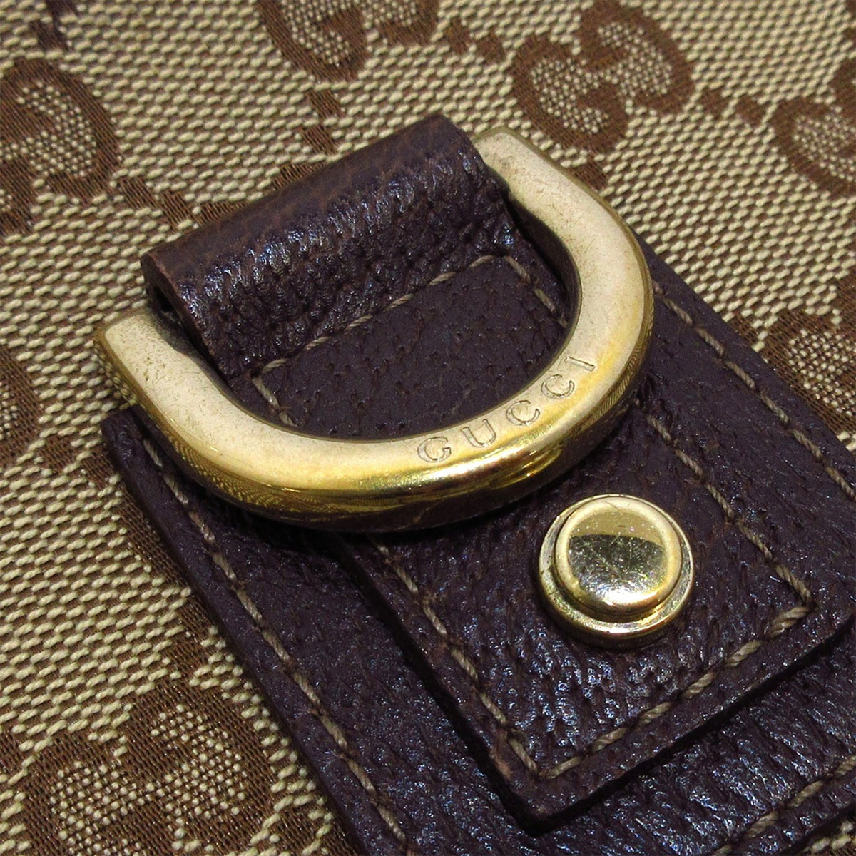 GUCCI GG Canvas Abbey D-Ring Shoulder Bag