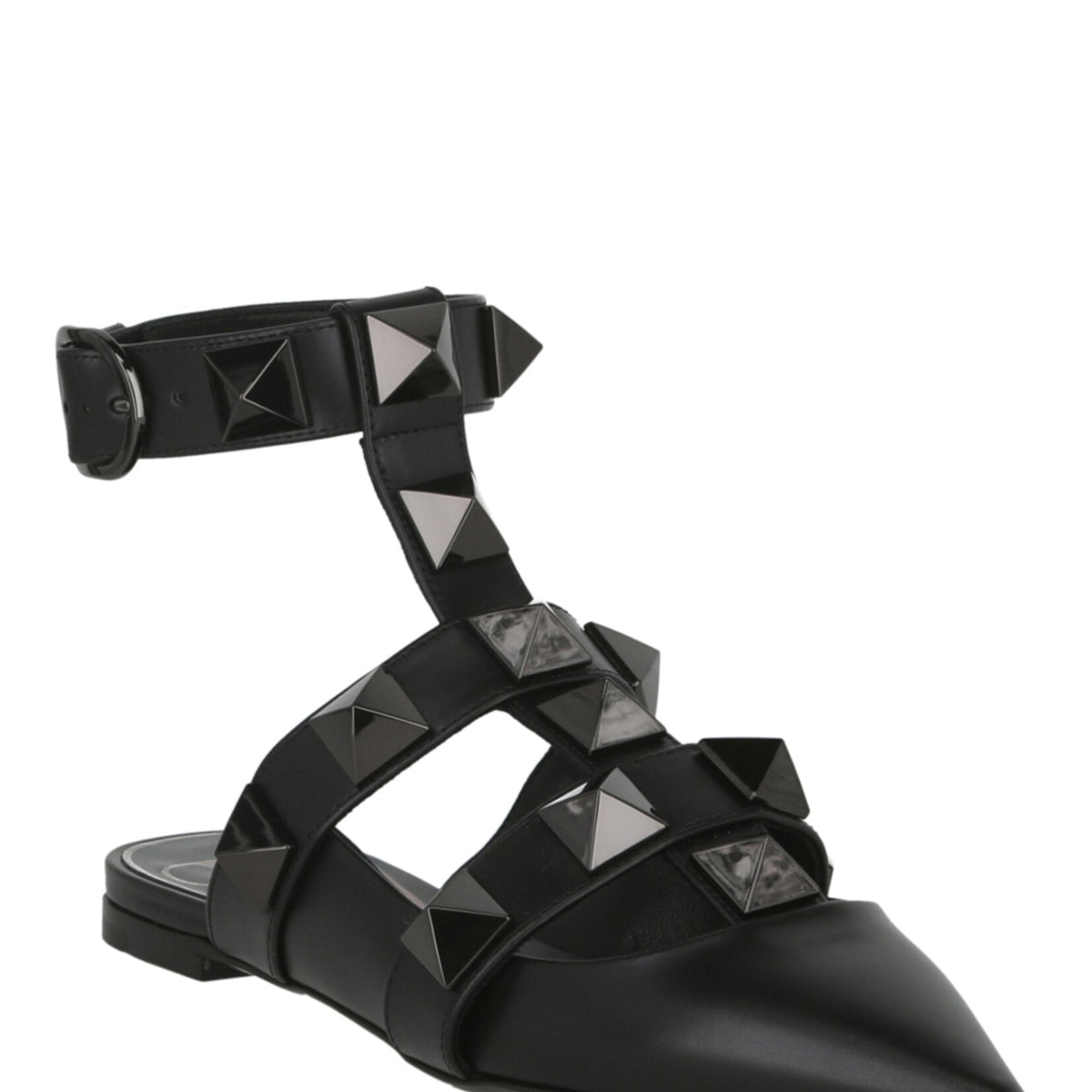 Valentino Womens Roman Stud Ballerina Shoes
