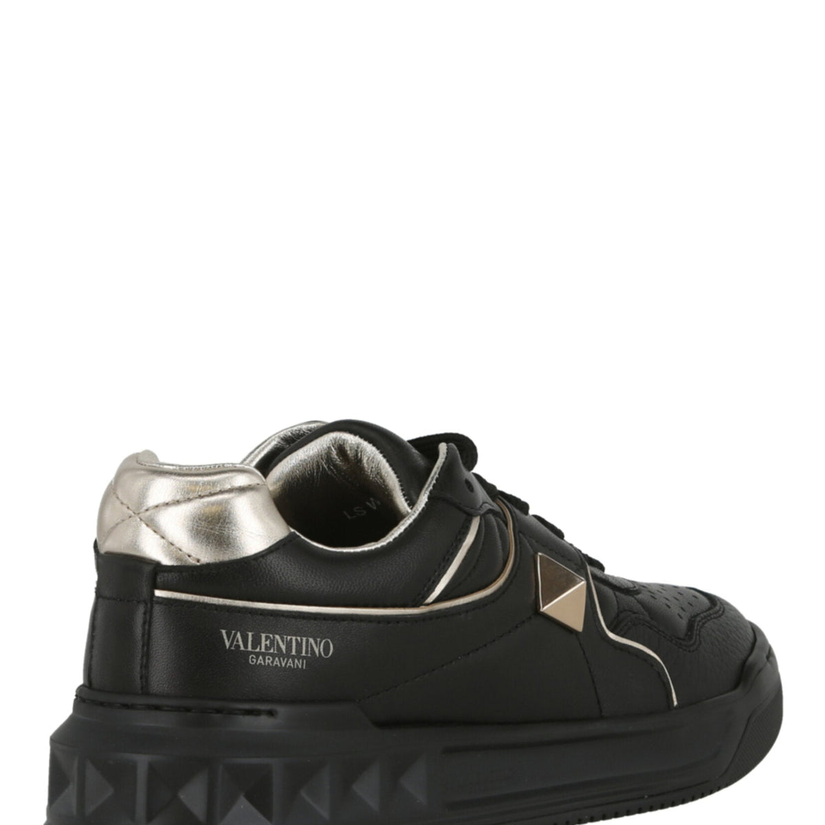 Valentino Womens One Stud Low-Top Leather Sneaker