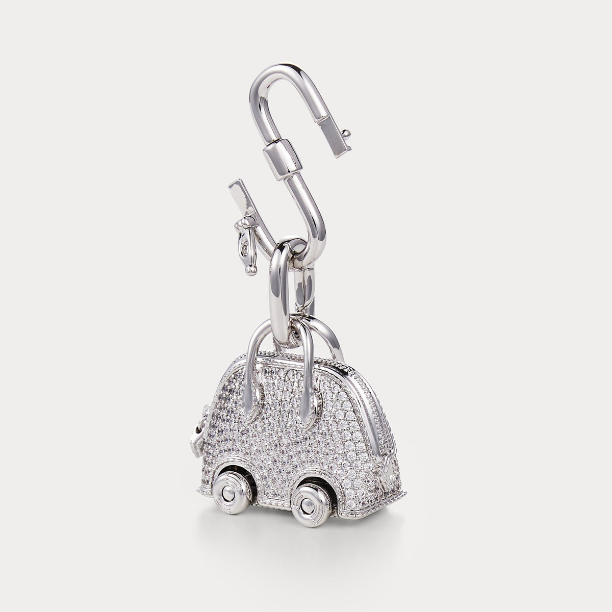 Sparkle Silver—Bolide On Wheels Bag Charm