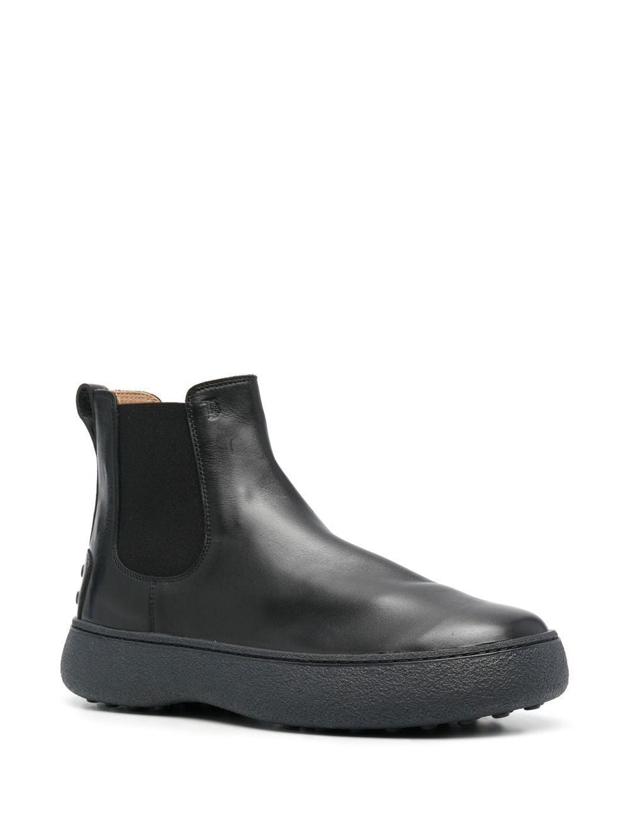 LEATHER HIGH ANKLE BOOTS
