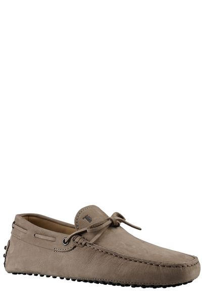LEATHER ROUND TOE LOAFERS