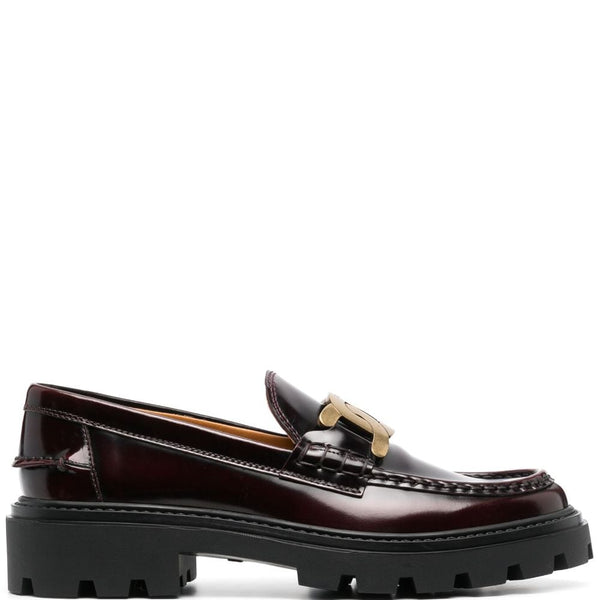 55 LOGO PLAQUE LEATHER LOAFERS
