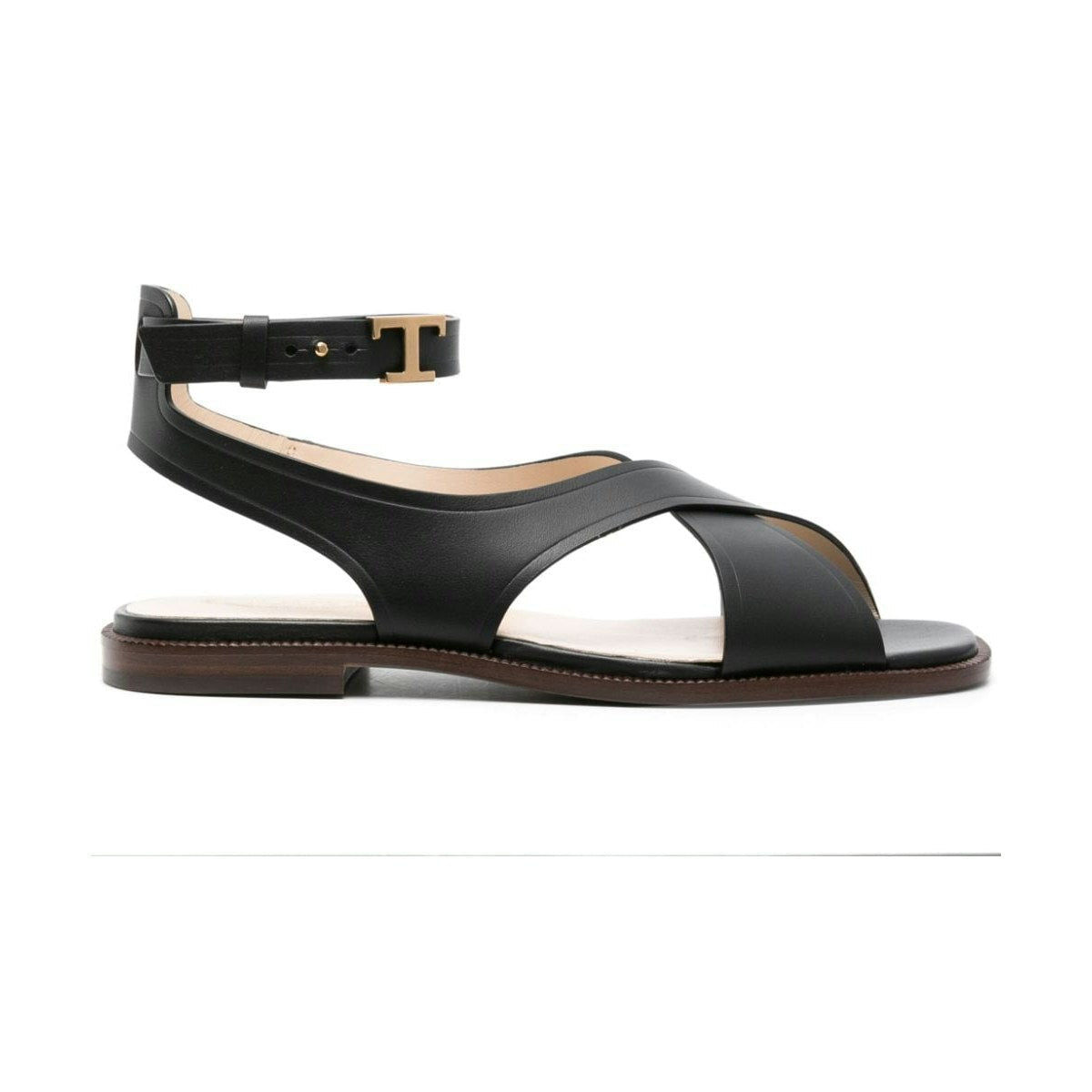 LEATHER FLAT SANDAS