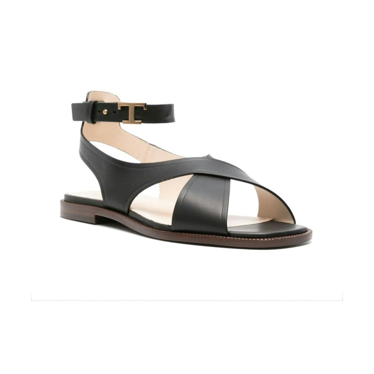 LEATHER FLAT SANDAS