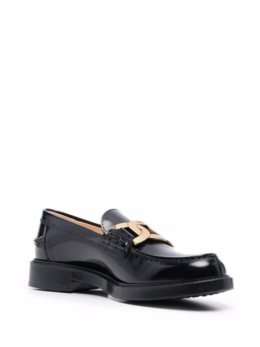 CHAIN LEATHER LOAFERS