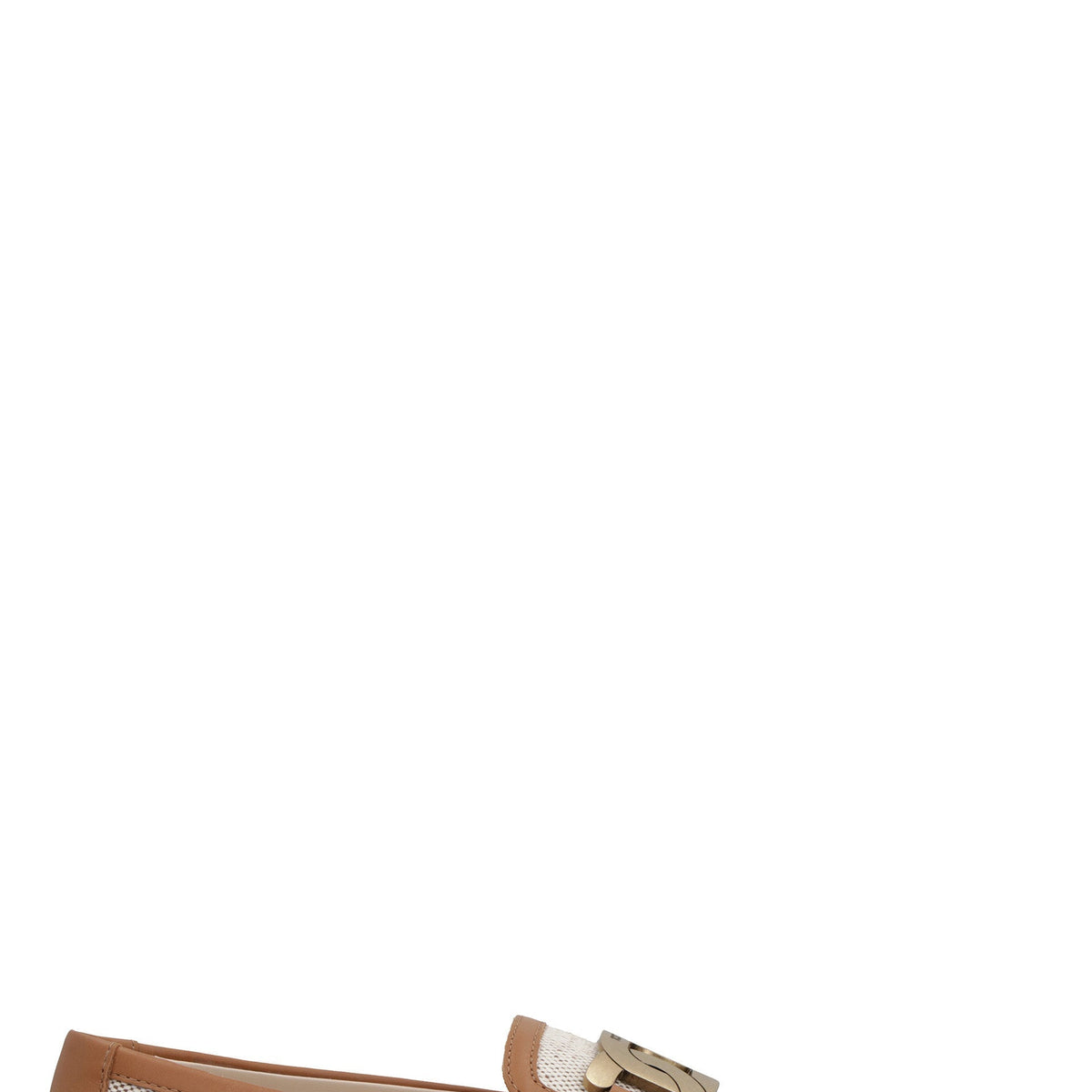 KATE CANVAS AND LEATHER LOAFERS