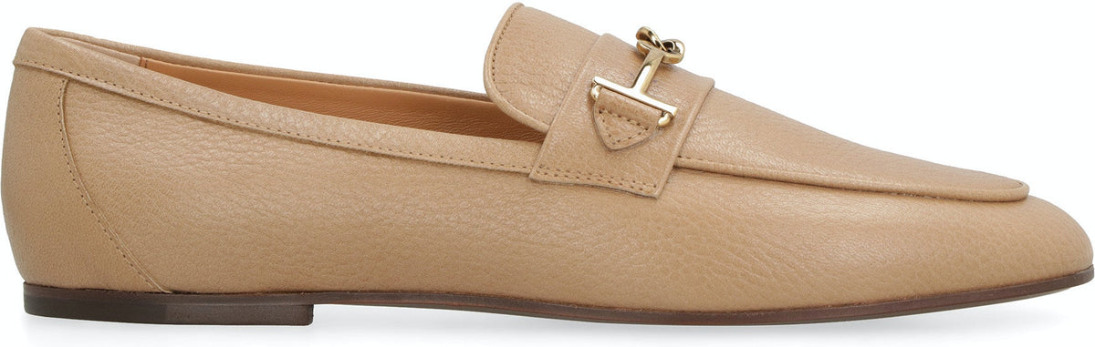 LEATHER LOAFERS WITH BOW