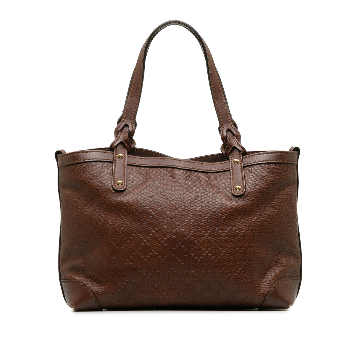 GUCCI Leather Diamante Craft Tote Bag