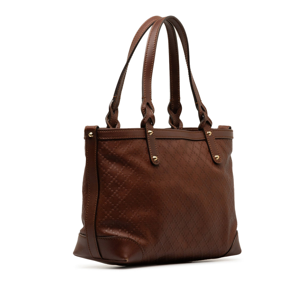 GUCCI Leather Diamante Craft Tote Bag