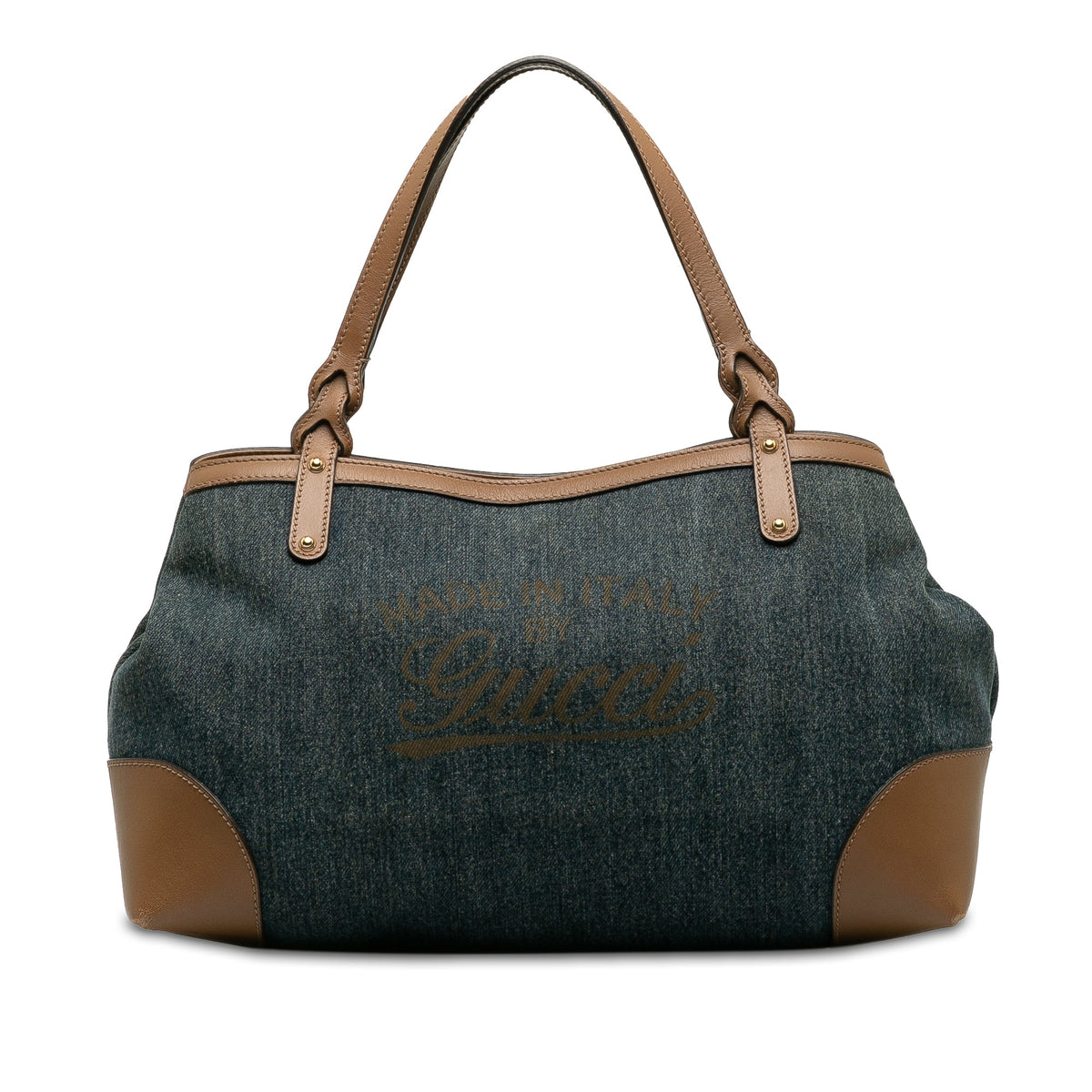 GUCCI Denim Craft Tote Bag