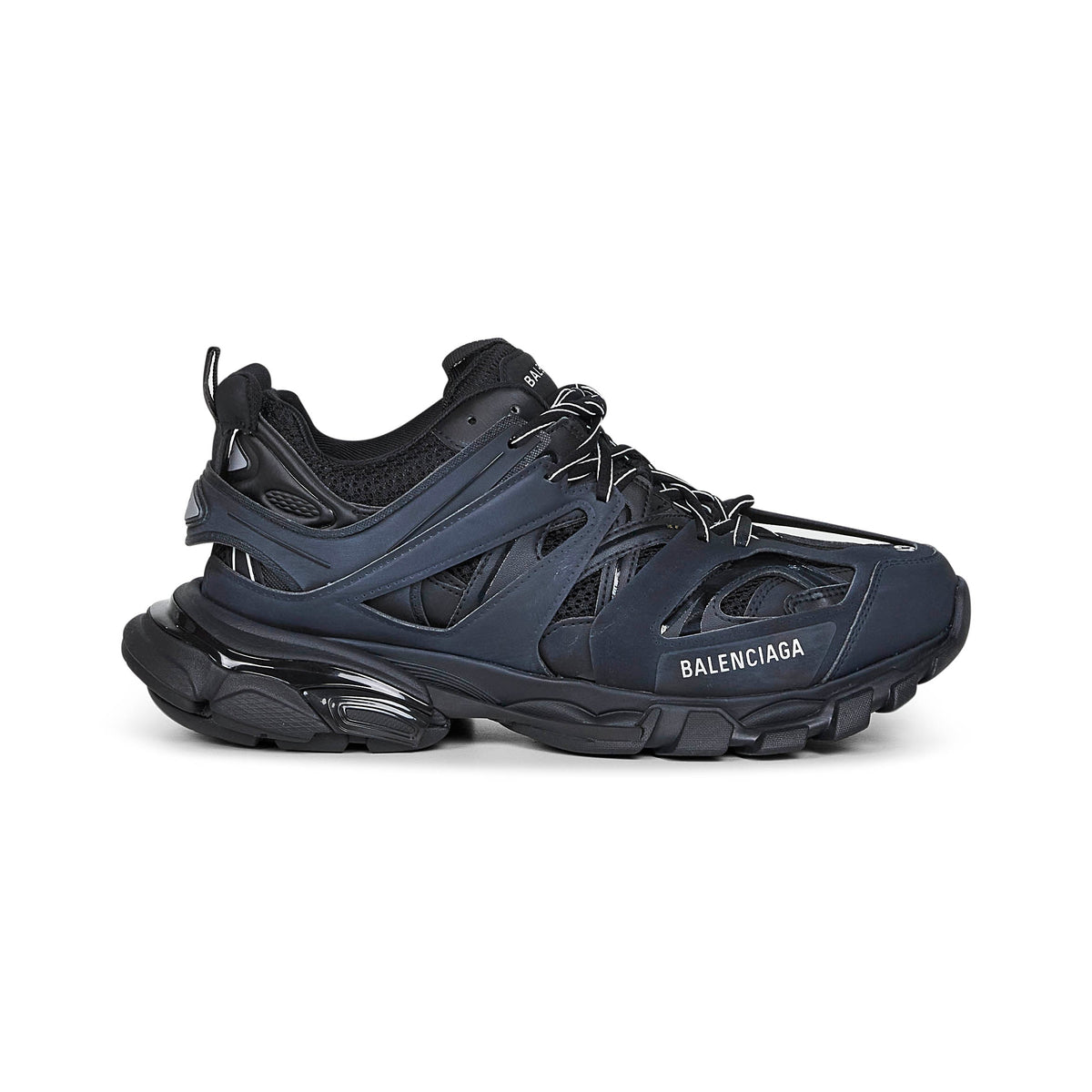 Balenciaga Men Black Mesh And Nylon Track Sneakers