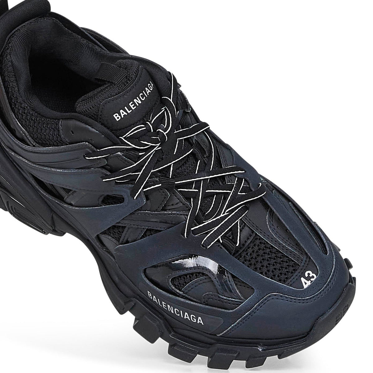 Balenciaga Men Black Mesh And Nylon Track Sneakers