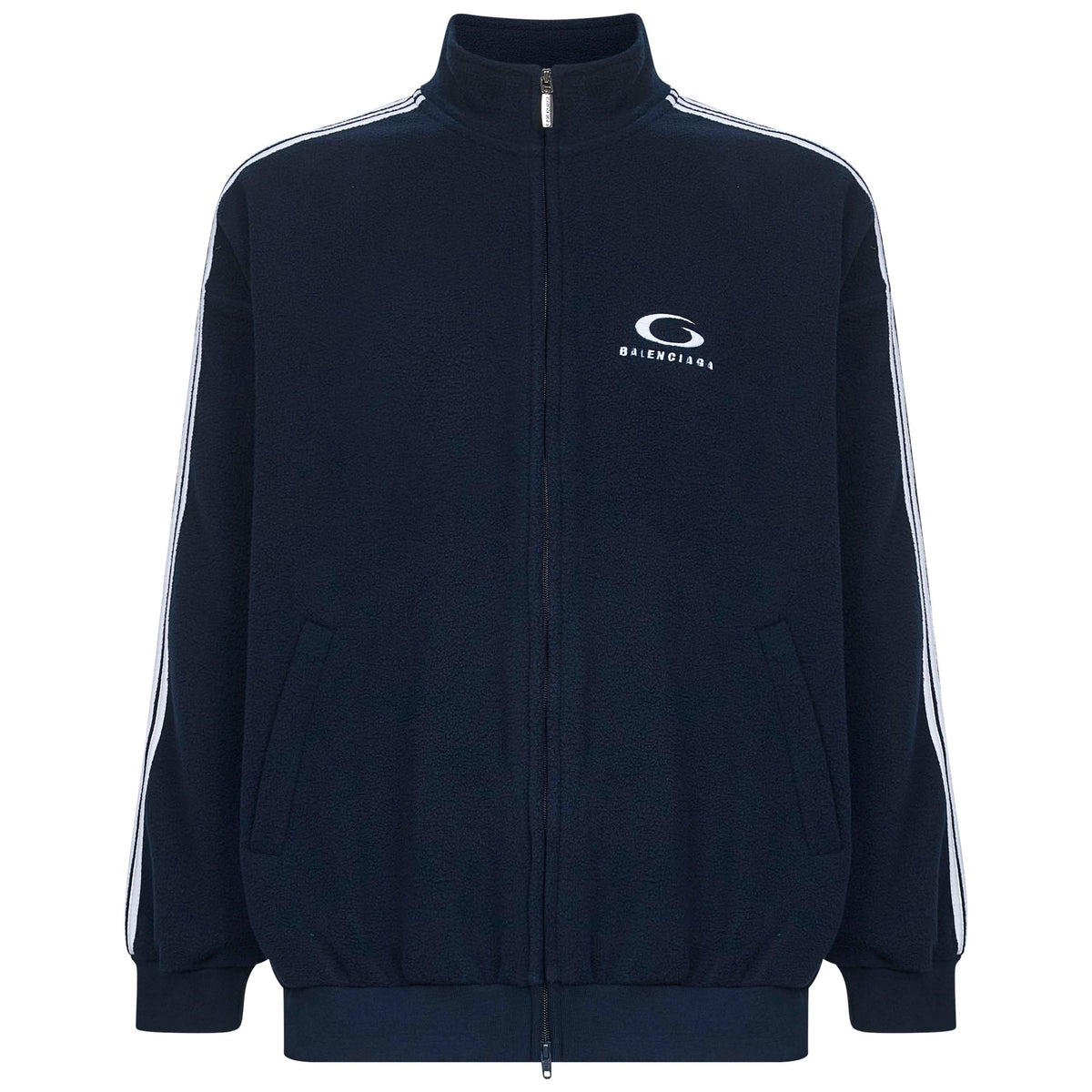 Balenciaga Men Blue Loop Sports Icon Zip-Up Jacket