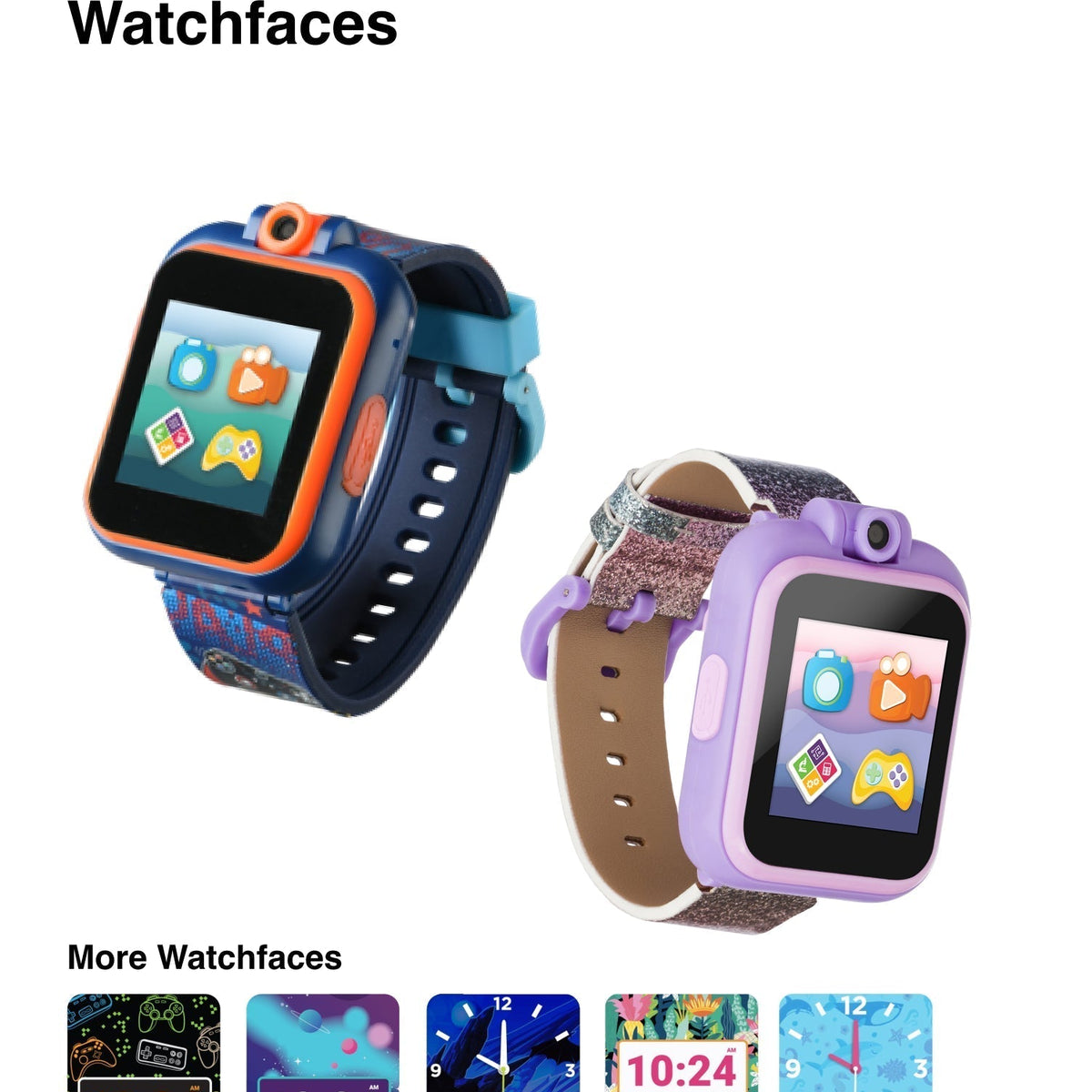 Playzoom Kids Smartwatch & Earbuds Set: Dark Blue/Orange Game station