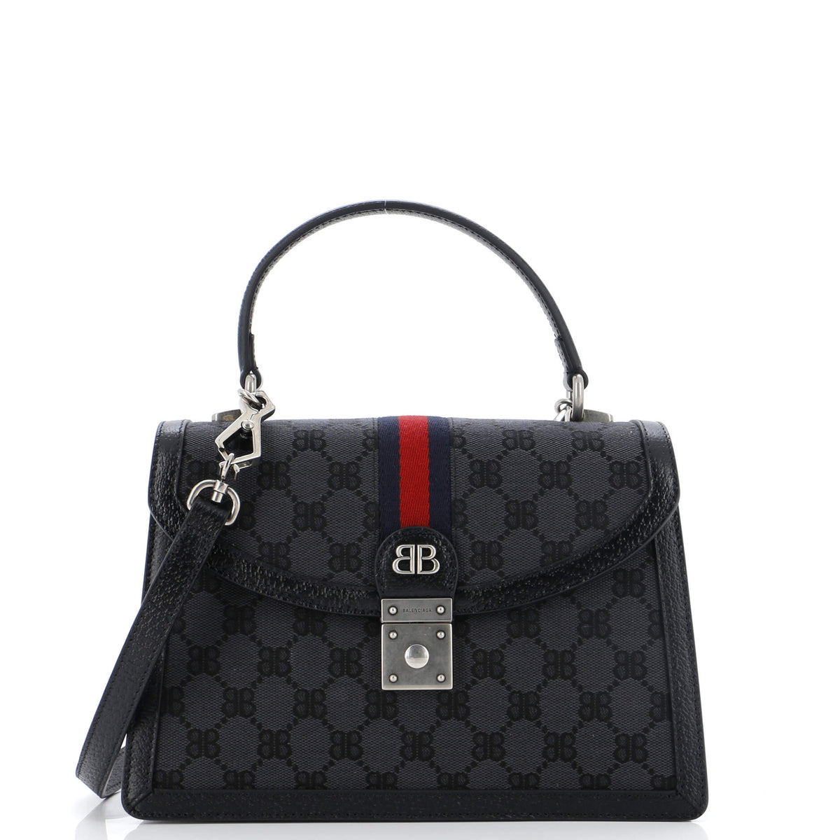 Balenciaga x Gucci The Hacker Project Top Handle Bag BB Coated Canvas Small