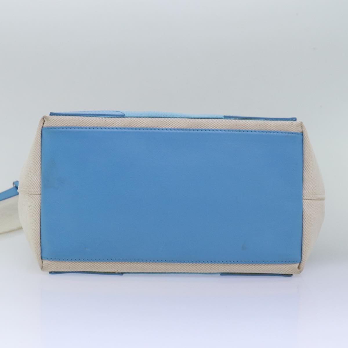 balenciaga Navy Cabas S Hand Bag Canvas Blue Gray 339933 Auth ac3029