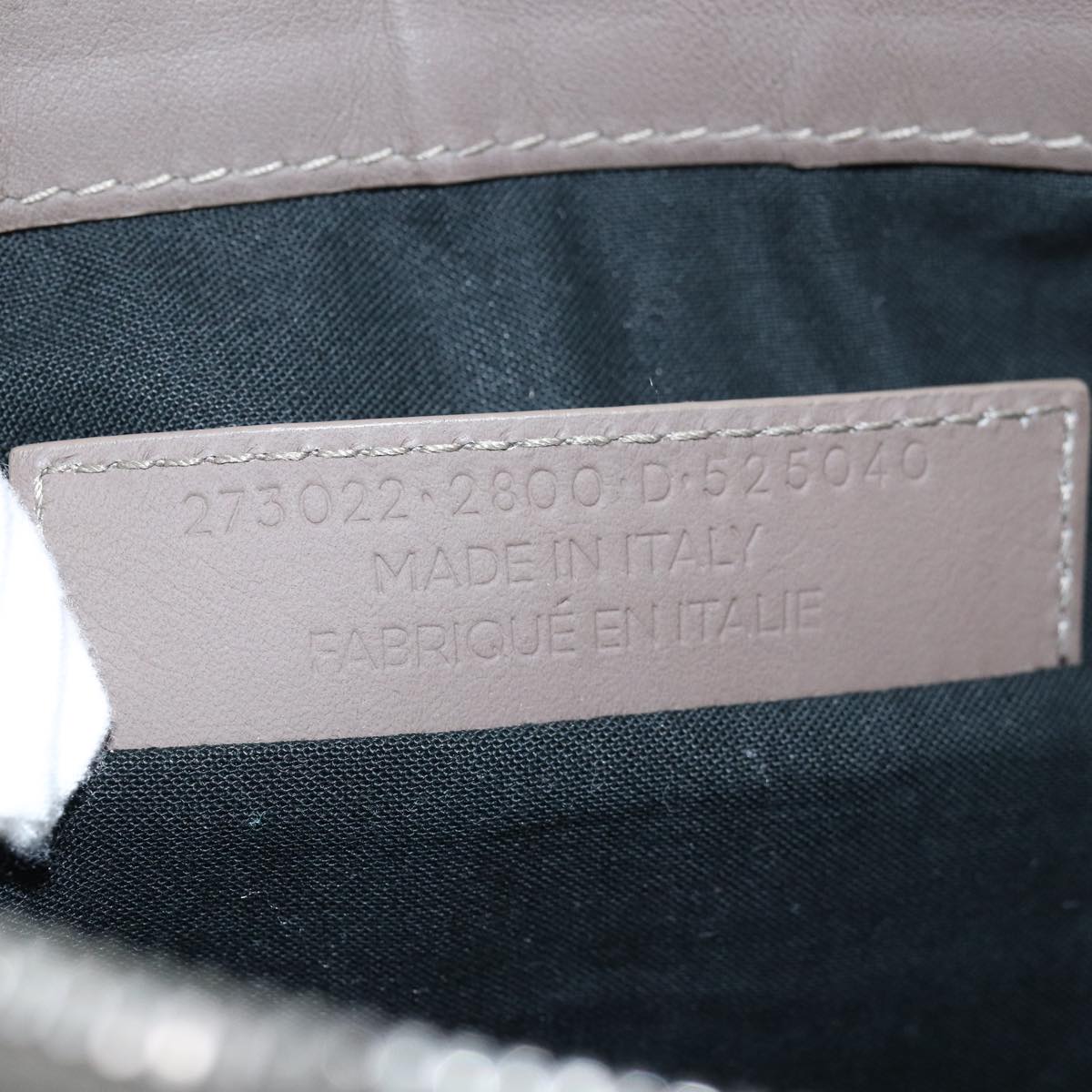 balenciaga Clutch Bag Leather Gray 273022 Auth am6190