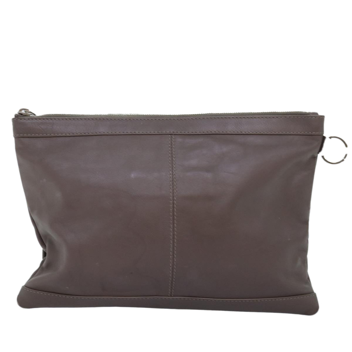 balenciaga Clutch Bag Leather Gray 273022 Auth am6190
