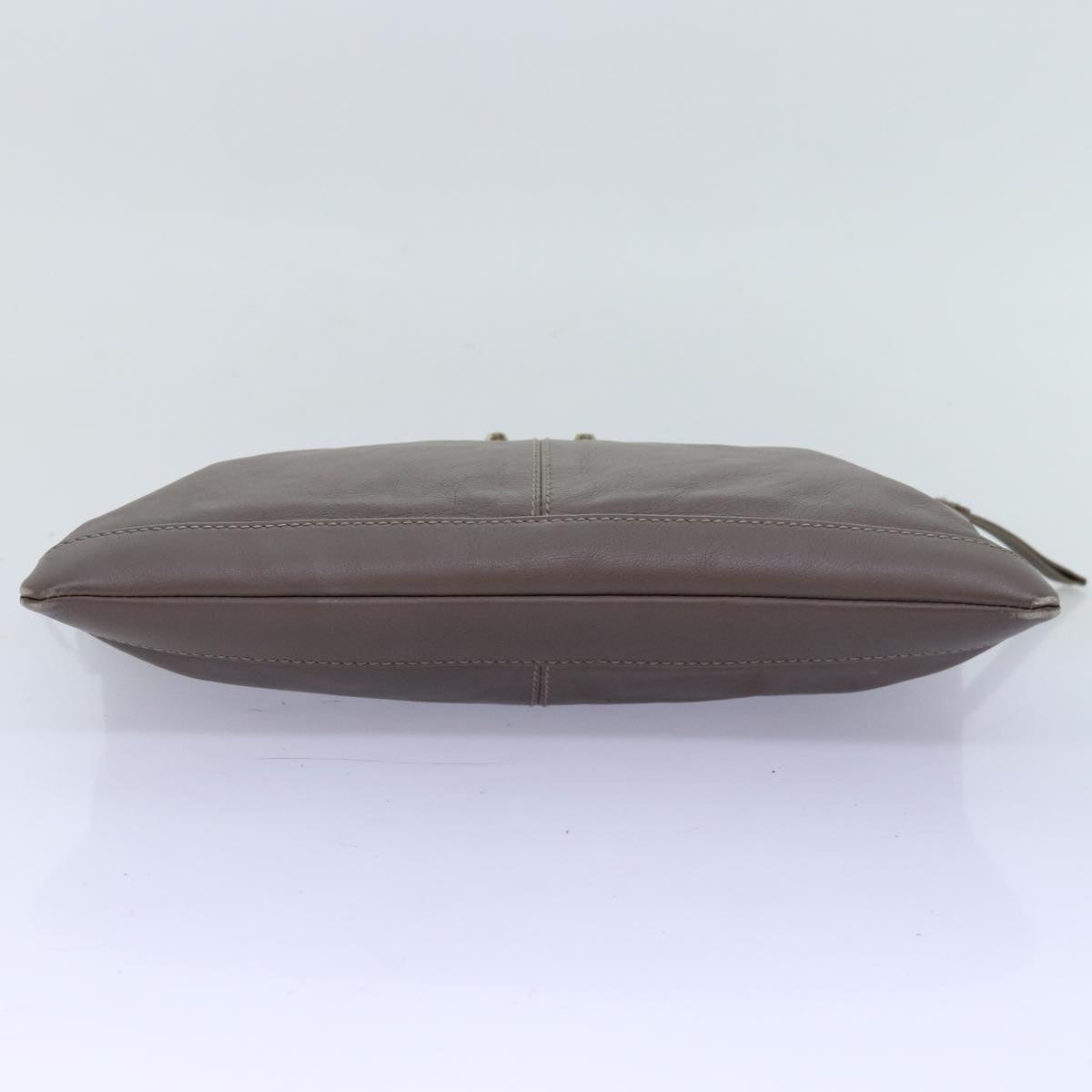 balenciaga Clutch Bag Leather Gray 273022 Auth am6190