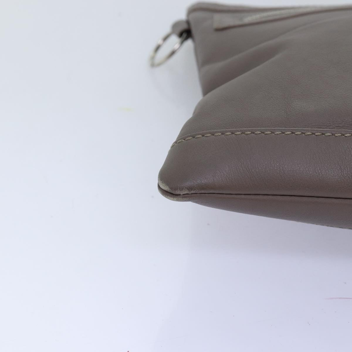 balenciaga Clutch Bag Leather Gray 273022 Auth am6190