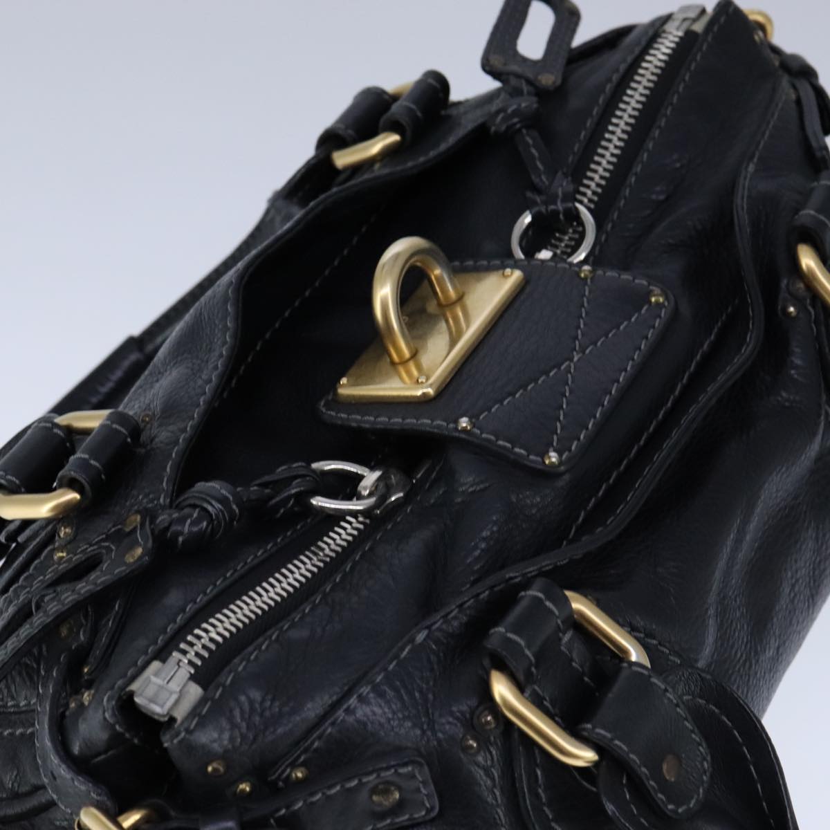 Chloe Paddington Hand Bag Leather Black am7342