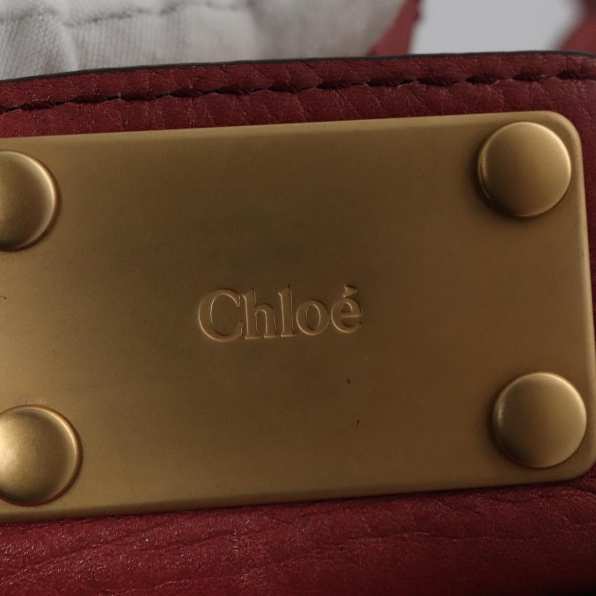 Chloe Paddington Hand Bag Leather Pink Gold Silver am7422