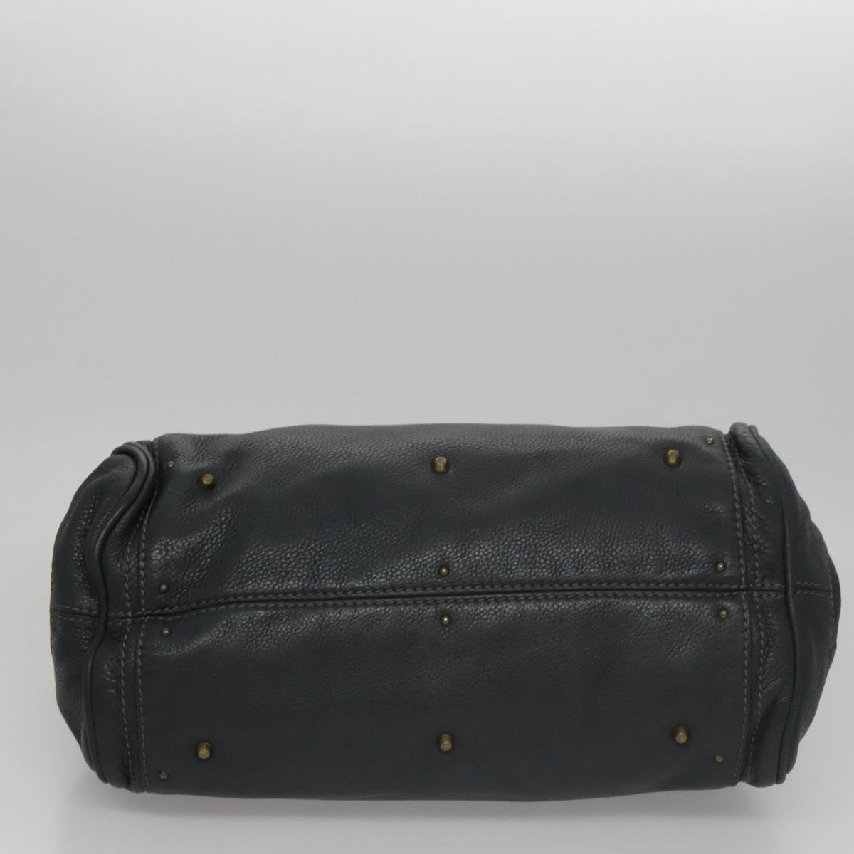 Chloe Paddington Hand Bag Leather Navy Gold Silver am7437