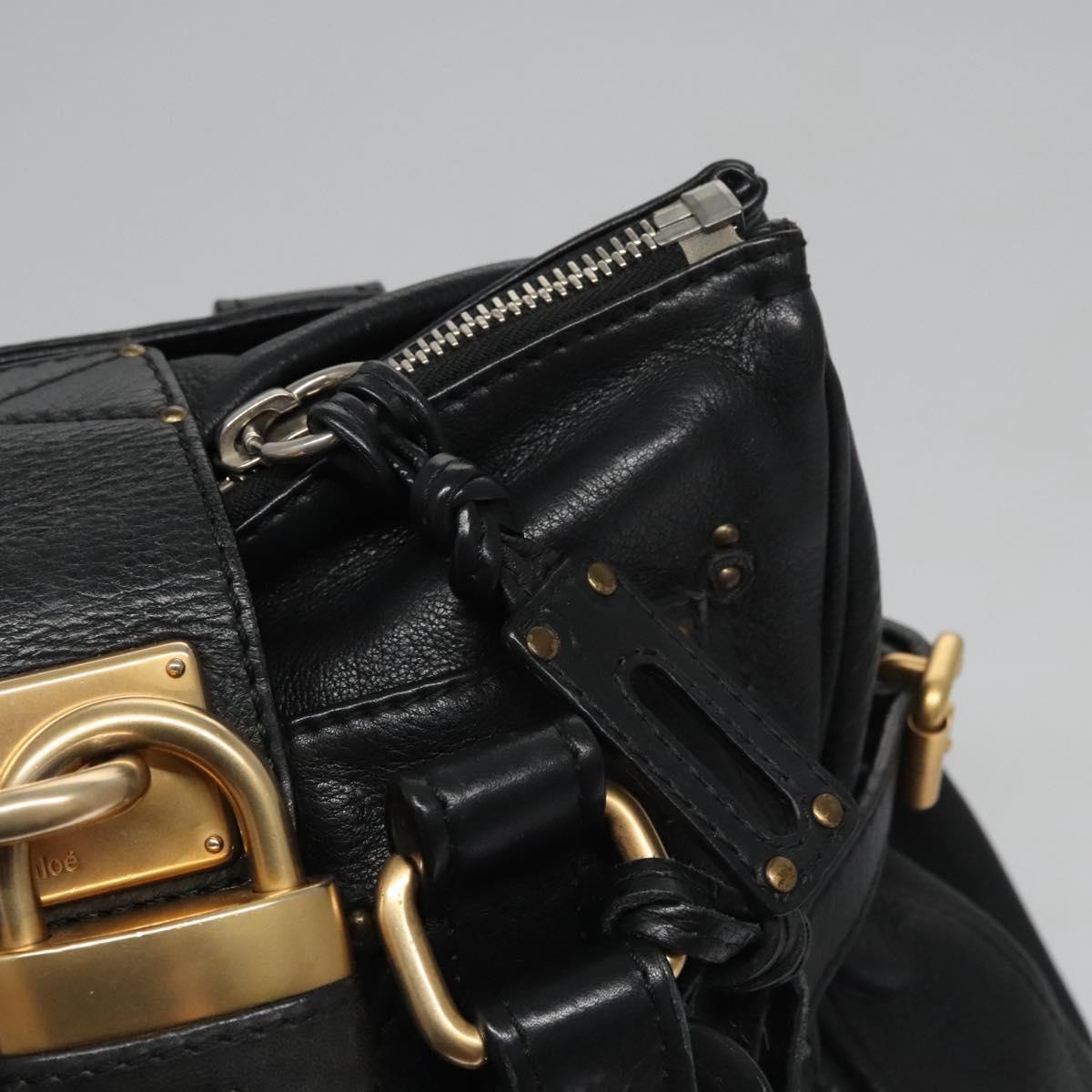 Chloe Paddington Hand Bag Leather Black am7564