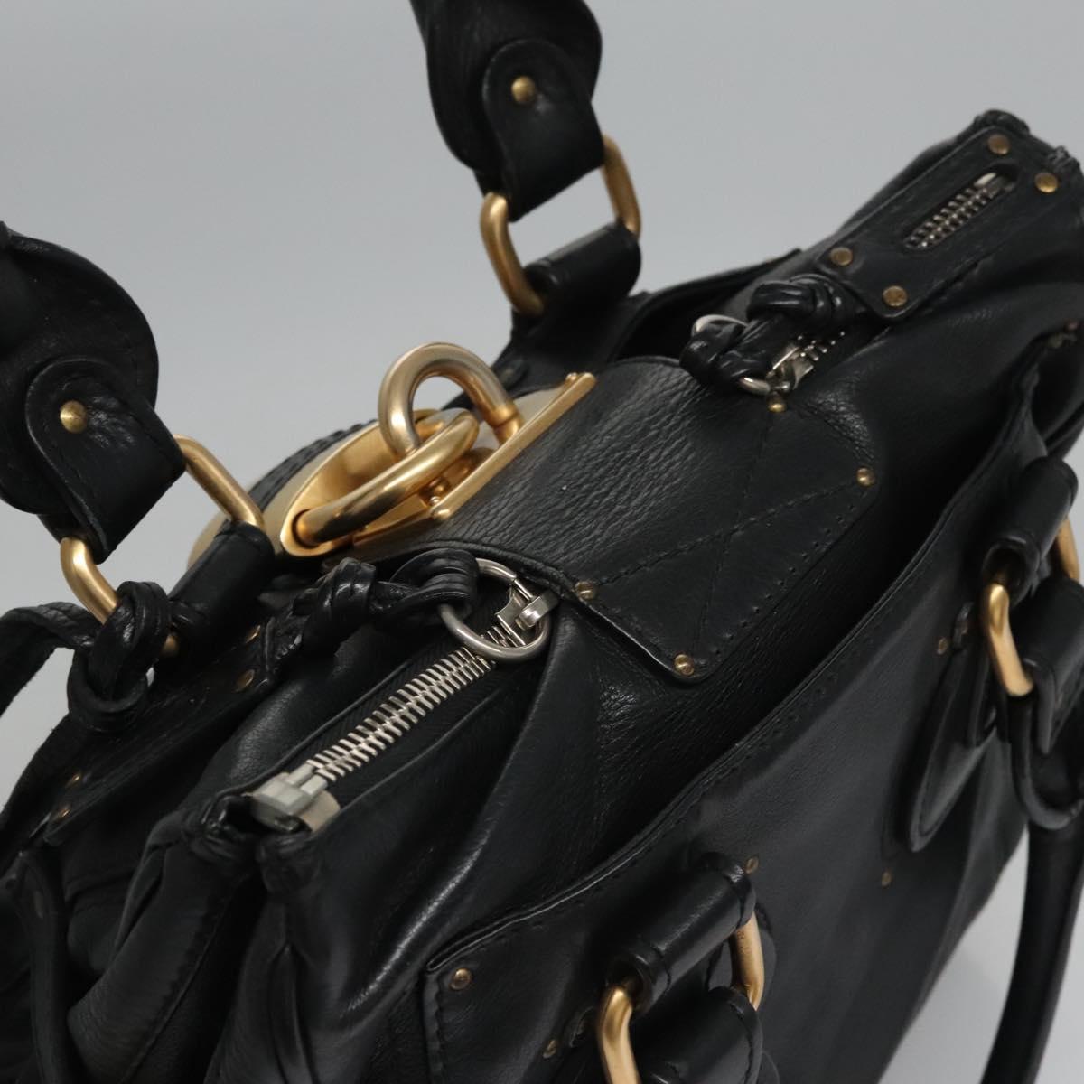 Chloe Paddington Hand Bag Leather Black am7564