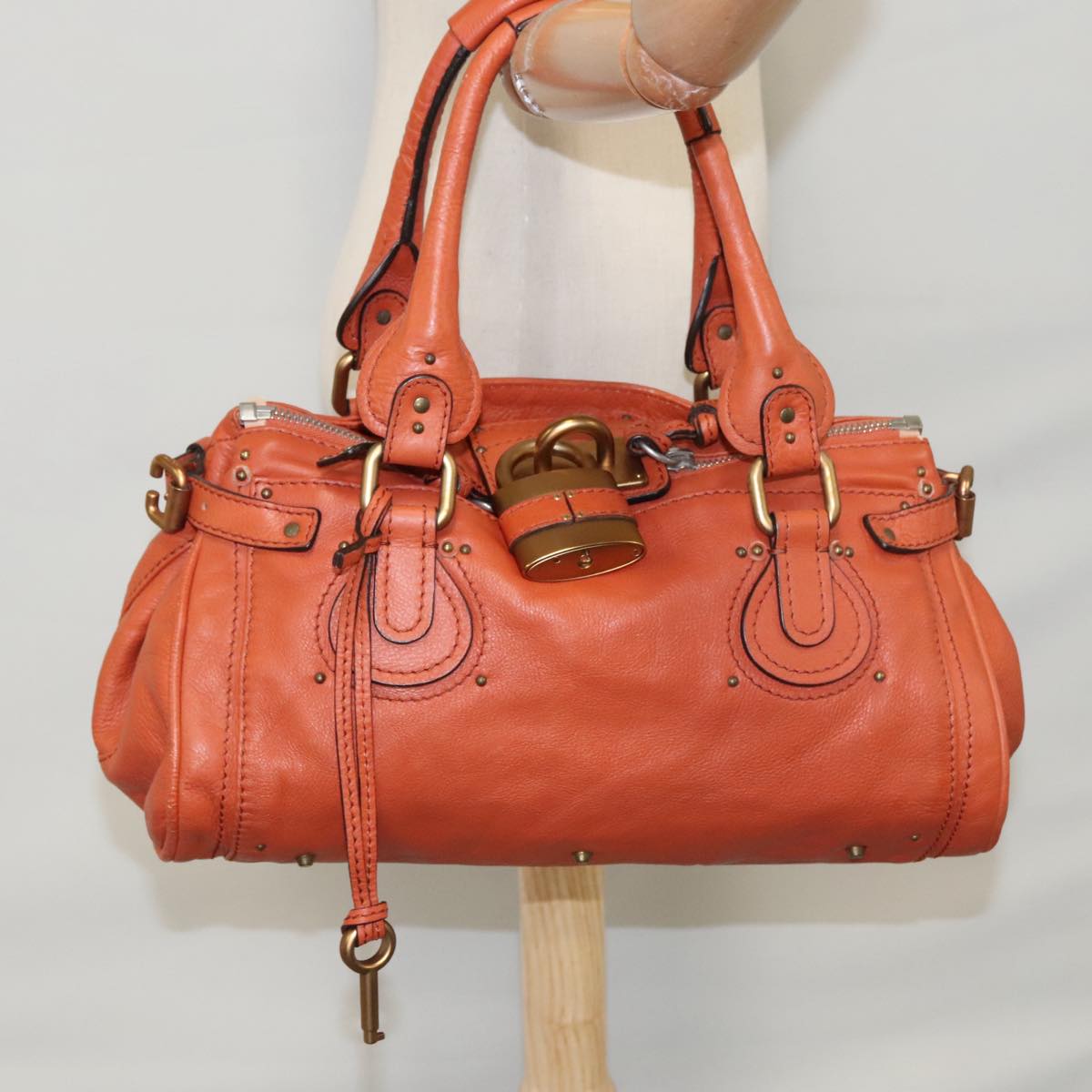 Chloe Paddington Hand Bag Leather Brown am7591