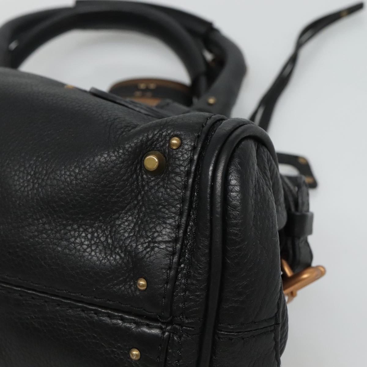 Chloe Paddington mini Hand Bag Leather Black am7623