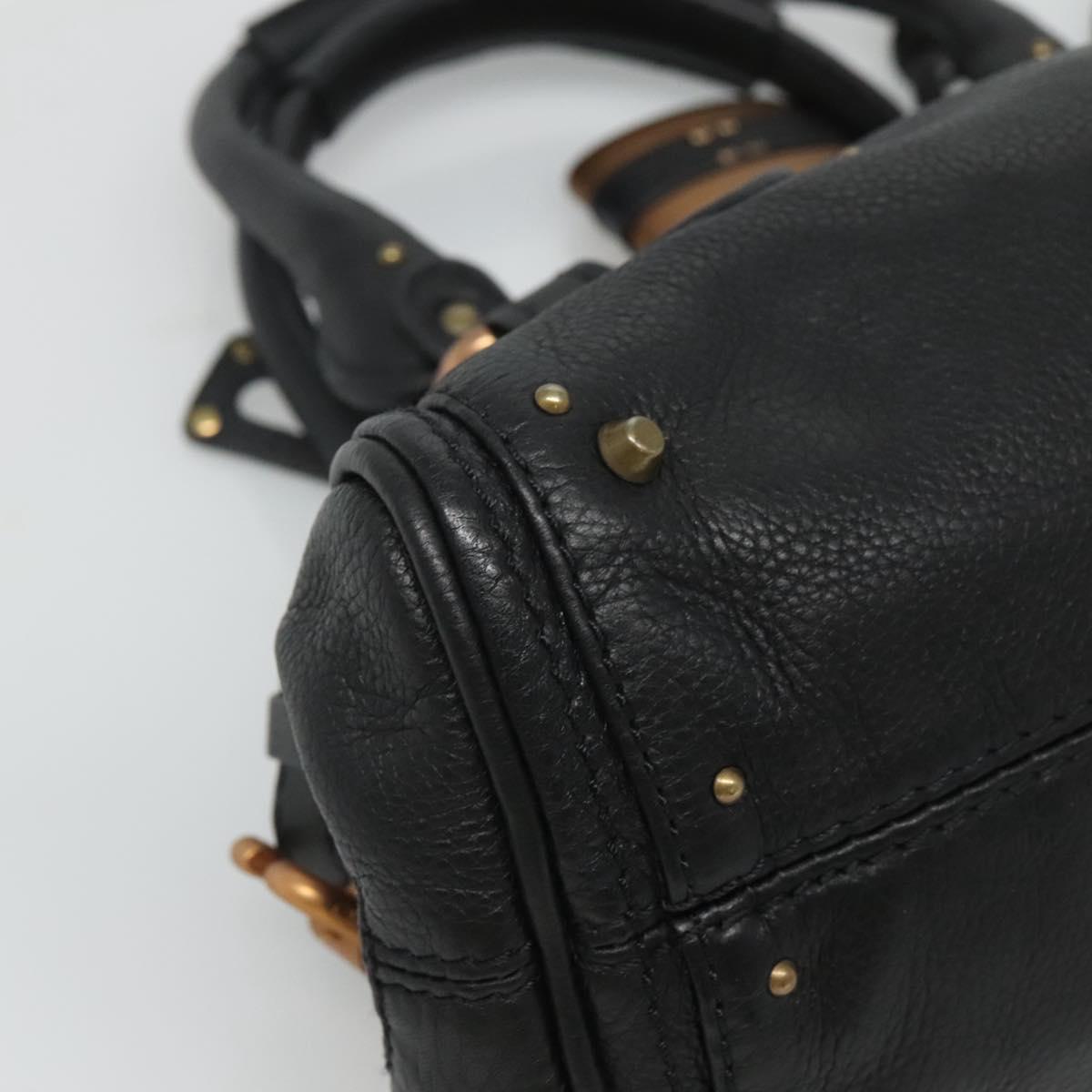 Chloe Paddington mini Hand Bag Leather Black am7623