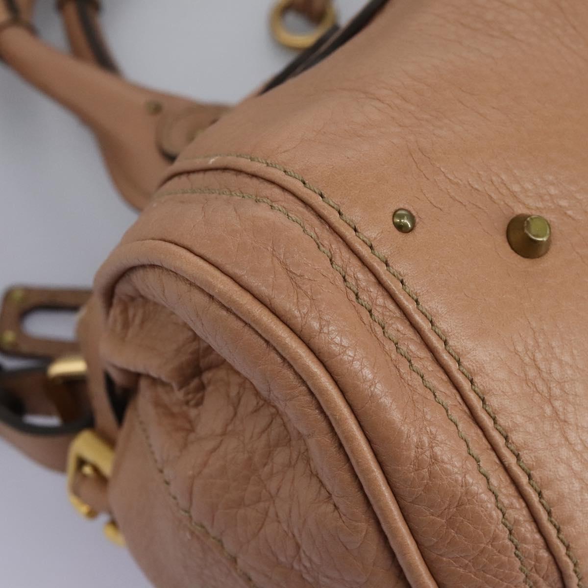 Chloe Paddington Hand Bag Leather 2way Beige am7628