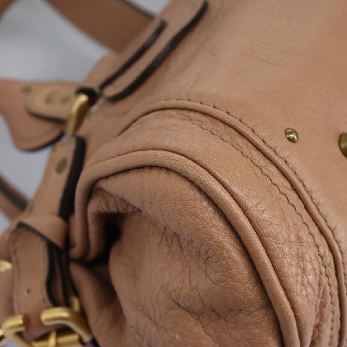 Chloe Paddington Hand Bag Leather 2way Beige am7628