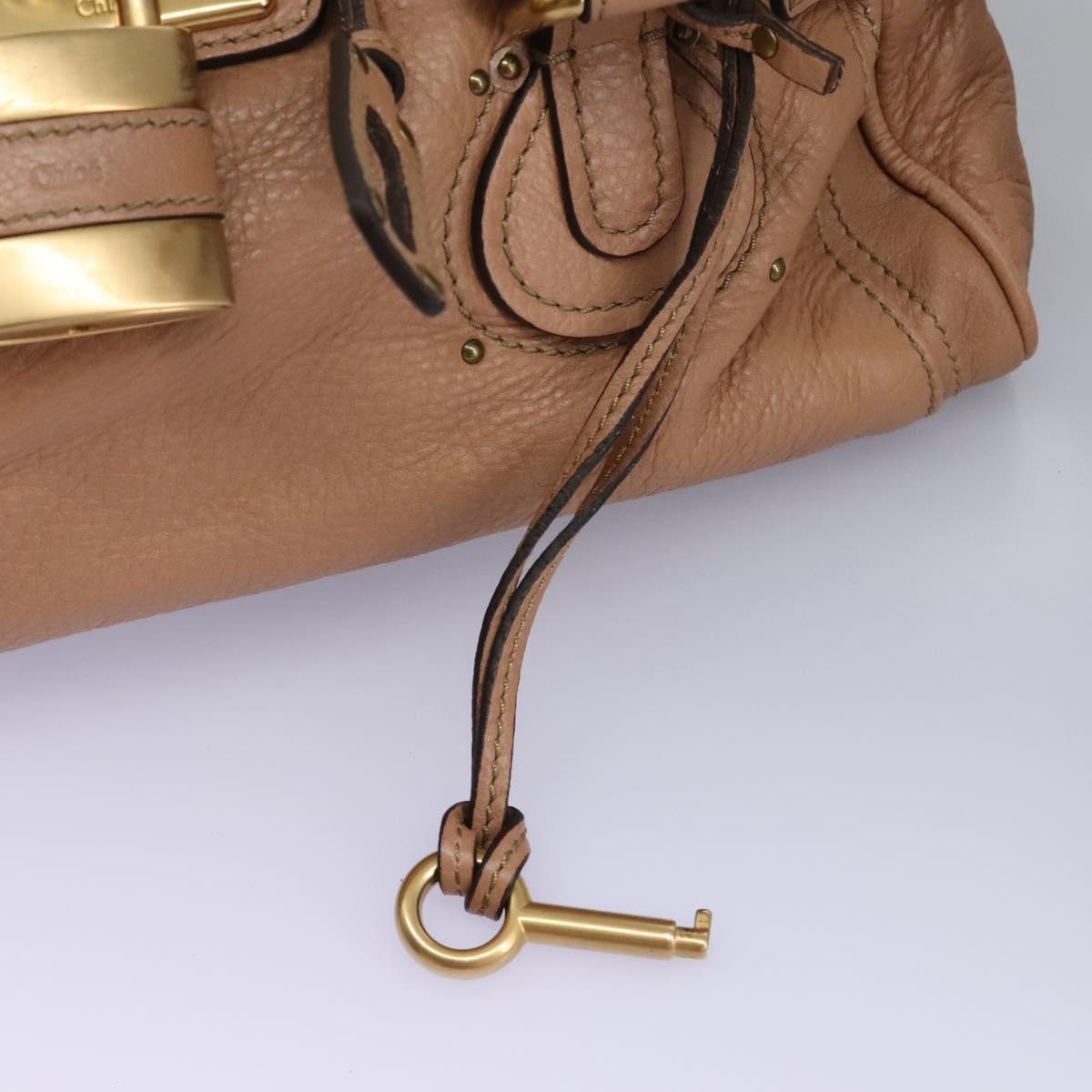 Chloe Paddington Hand Bag Leather 2way Beige am7628