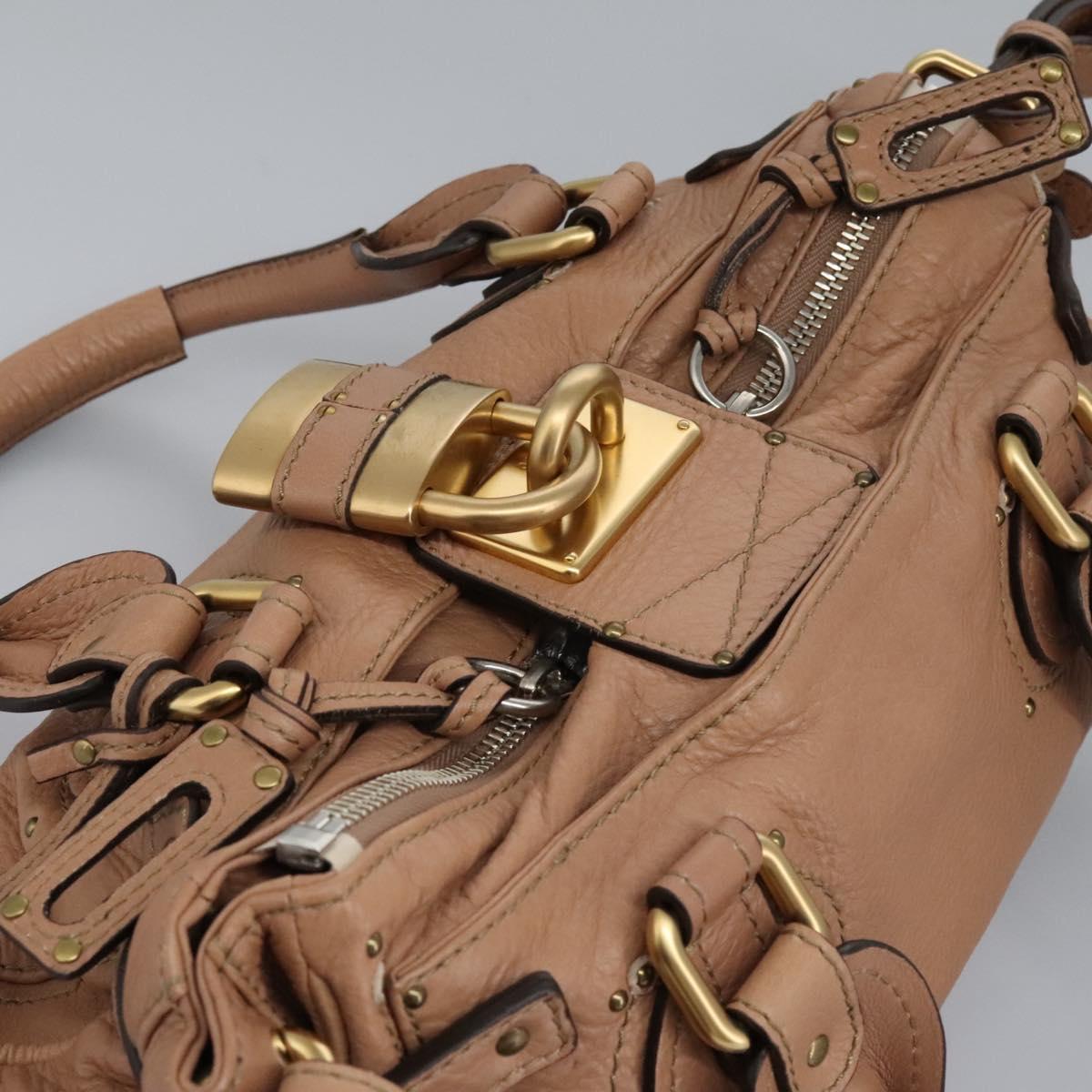 Chloe Paddington Hand Bag Leather 2way Beige am7628