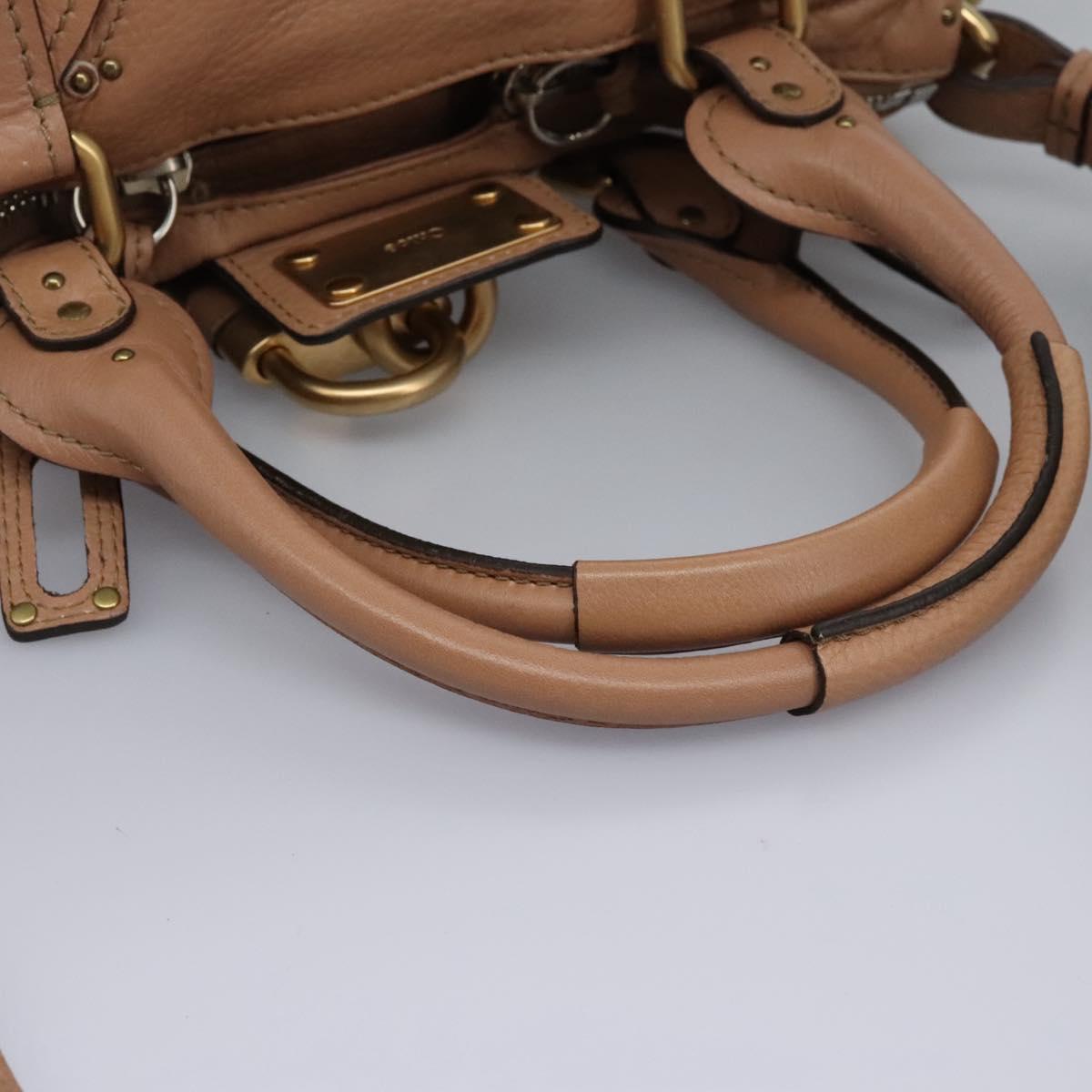 Chloe Paddington Hand Bag Leather 2way Beige am7628