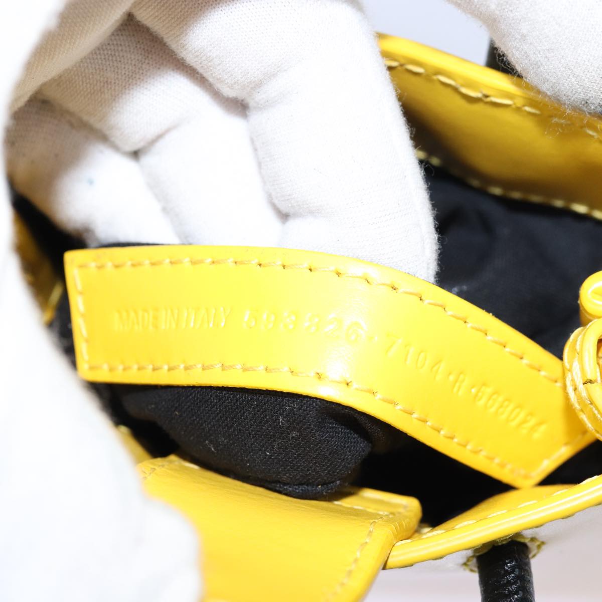 balenciaga Phone Folder The Simpsons Bag Leather 2way Yellow 593826 Auth ar11851
