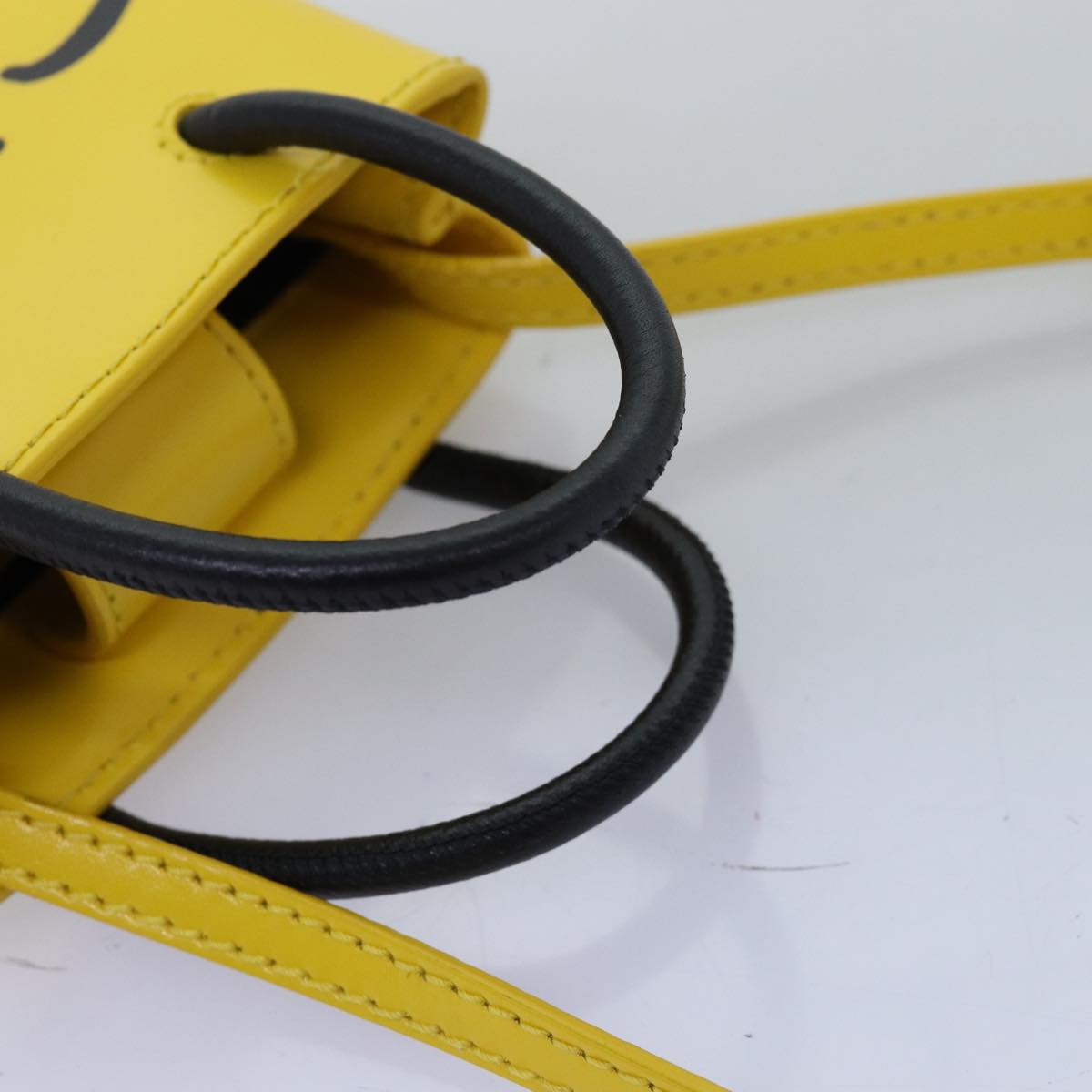 balenciaga Phone Folder The Simpsons Bag Leather 2way Yellow 593826 Auth ar11851